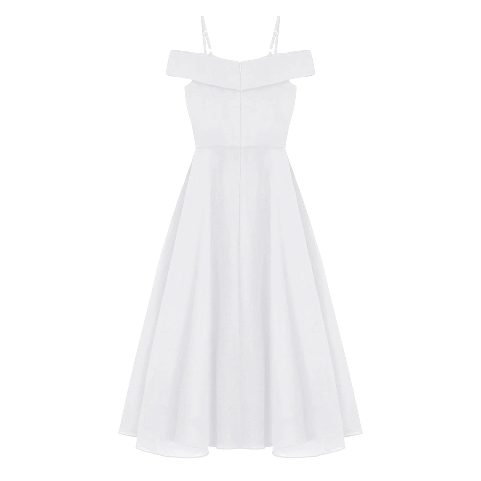 Girls Chiffon Off-the-Shoulder Adjustable A-Line Dress (Age 4-16 YRS)