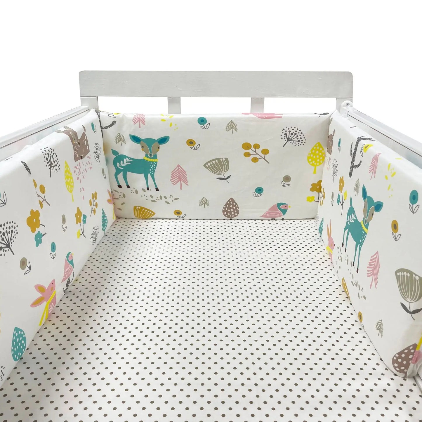 Baby Bumper Washable Crib Protector Black
