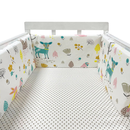 Baby Bumper Washable Crib Protector Black