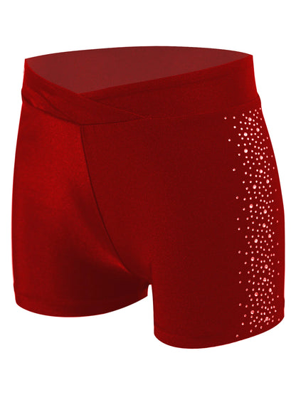 Girls Rhinestones Dance Shorts (Age 4-16 YRS)