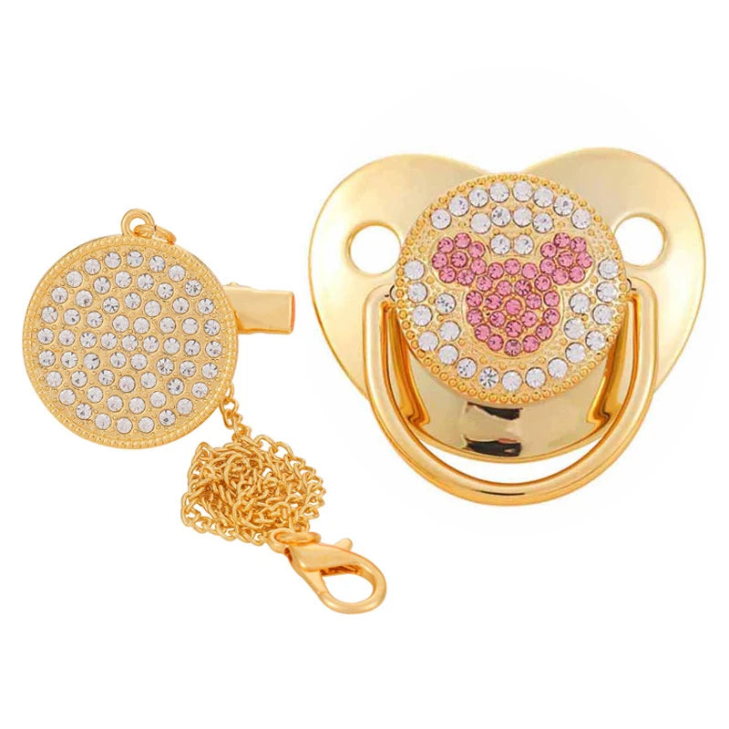 Luxury ‘Princess’ Rhinestone Crown Pacifier Dummy Clip