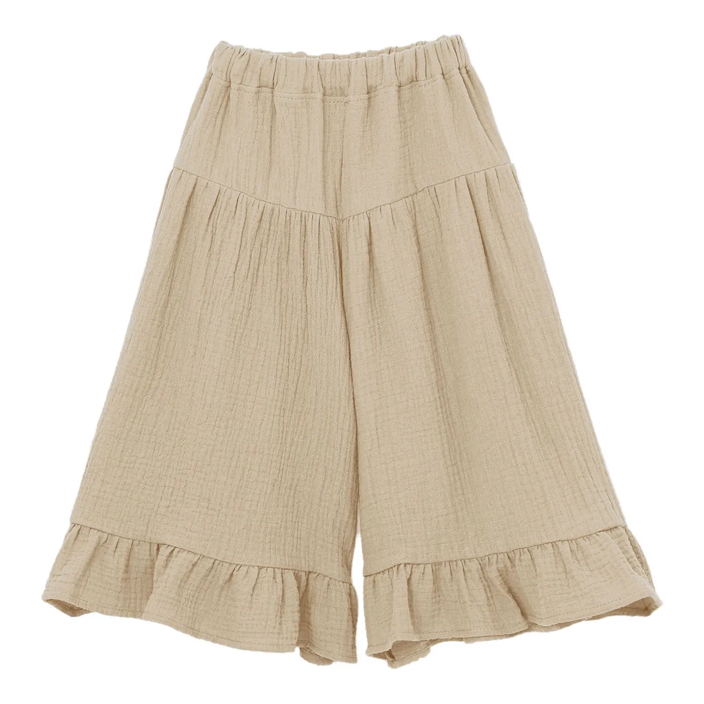 Girls Wide Leg Ruffled Trousers (Age 6M-8YRS)