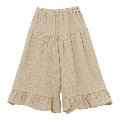 Girls Wide Leg Ruffled Trousers (Age 6M-8YRS)