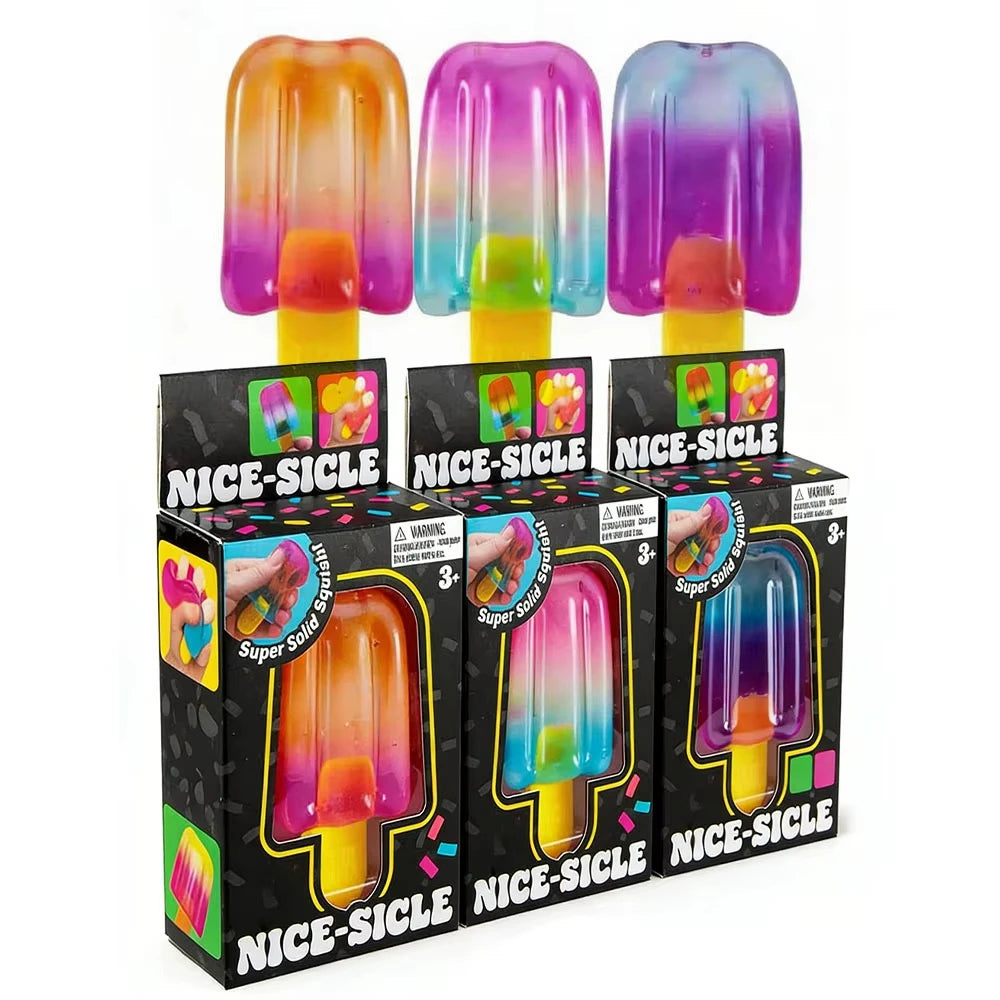 NeeDoh Nice‑Sicle – Super‑Solid Sensory Squishy Cube for Stress Relief & Focus