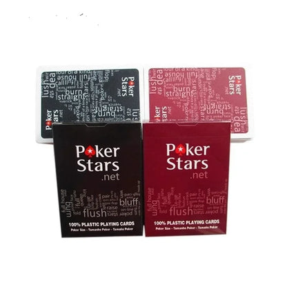 Red/Black Texas Holdem Plastic Playing Card m