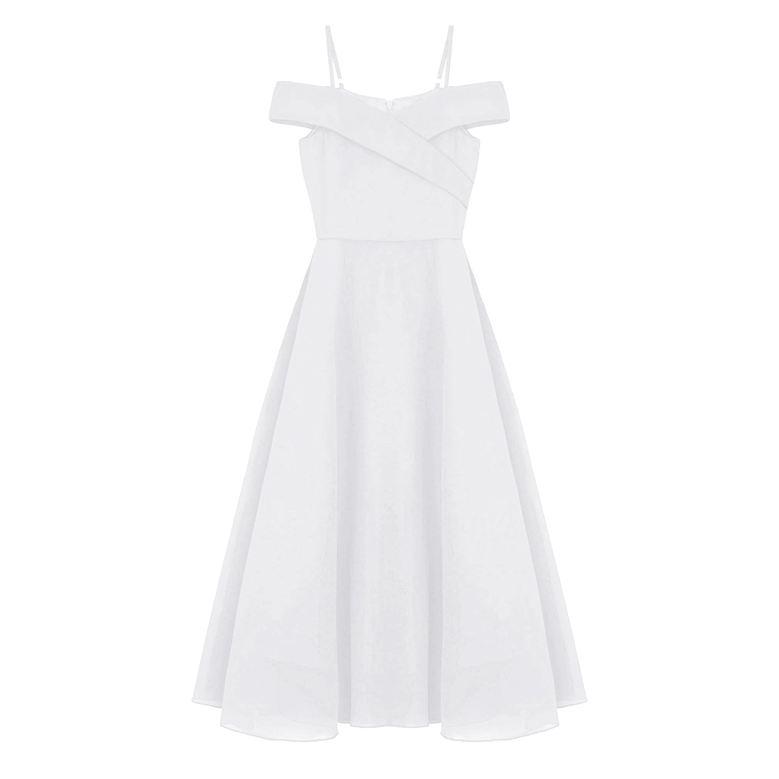 Girls Chiffon Off-the-Shoulder Adjustable A-Line Dress (Age 4-16 YRS)