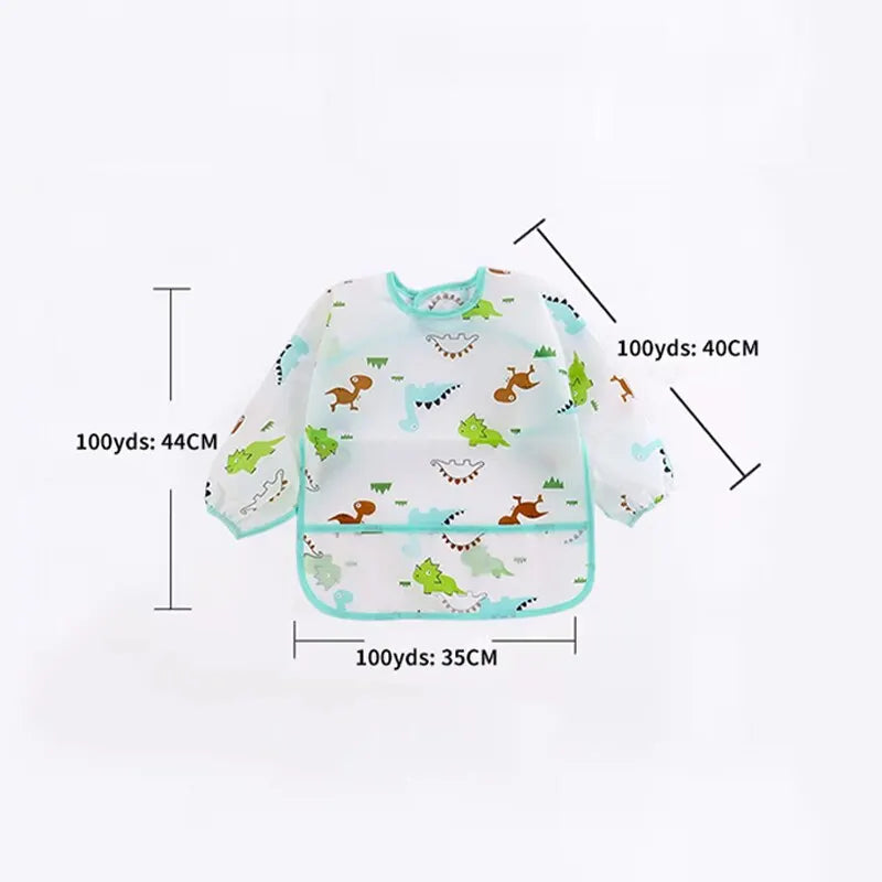 Baby Waterproof Long Sleeve Apron