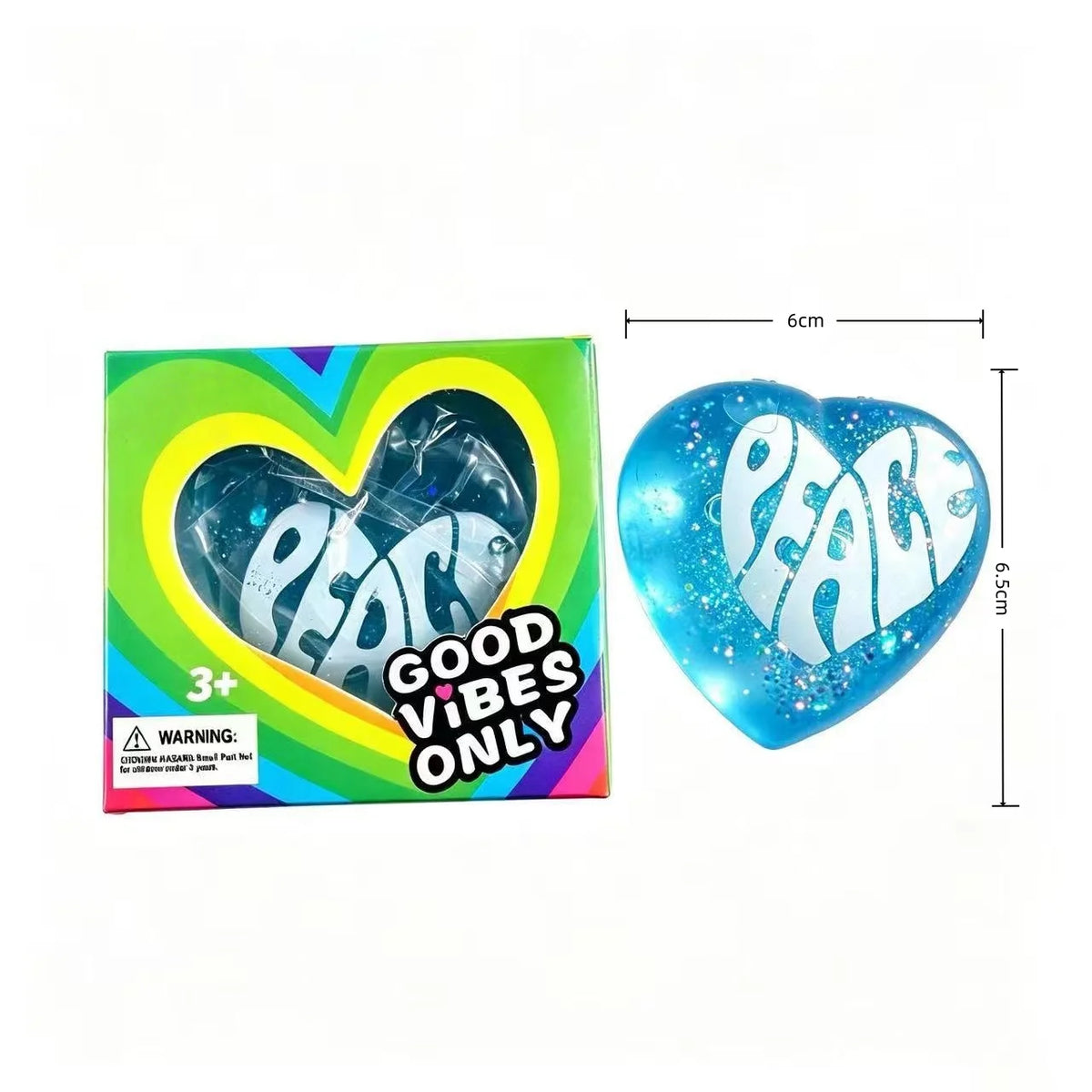 NeeDoh Good Vibes Only Heart – Super Solid Squish Sensory Stress Relief Toy