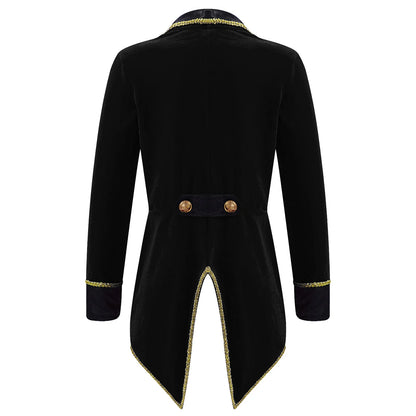 Kids Circus Ringmaster Jacket Long Sleeves Tuxedo Coat (Age 4-16 YRS)