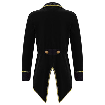 Kids Circus Ringmaster Jacket Long Sleeves Tuxedo Coat (Age 4-16 YRS)