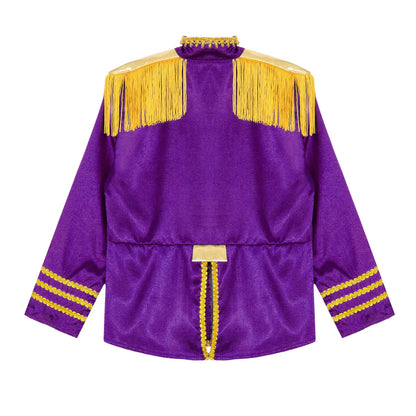 Girls 60s Retro Band Musician Costume Tassel Jacket (Age 6-16 YRS)