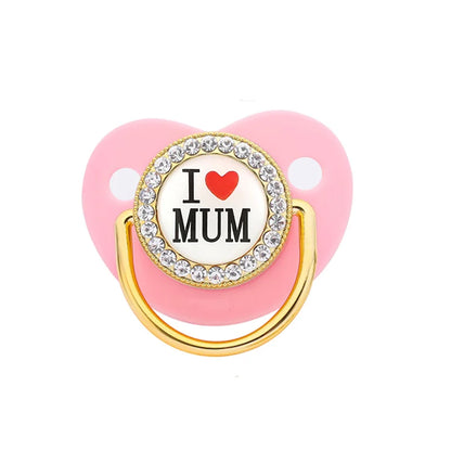Newborn Pacifier Silicone BPA Free Pink Mum