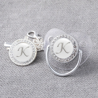 Baby Personalized Rhinestone Pacifier Luxury Clips