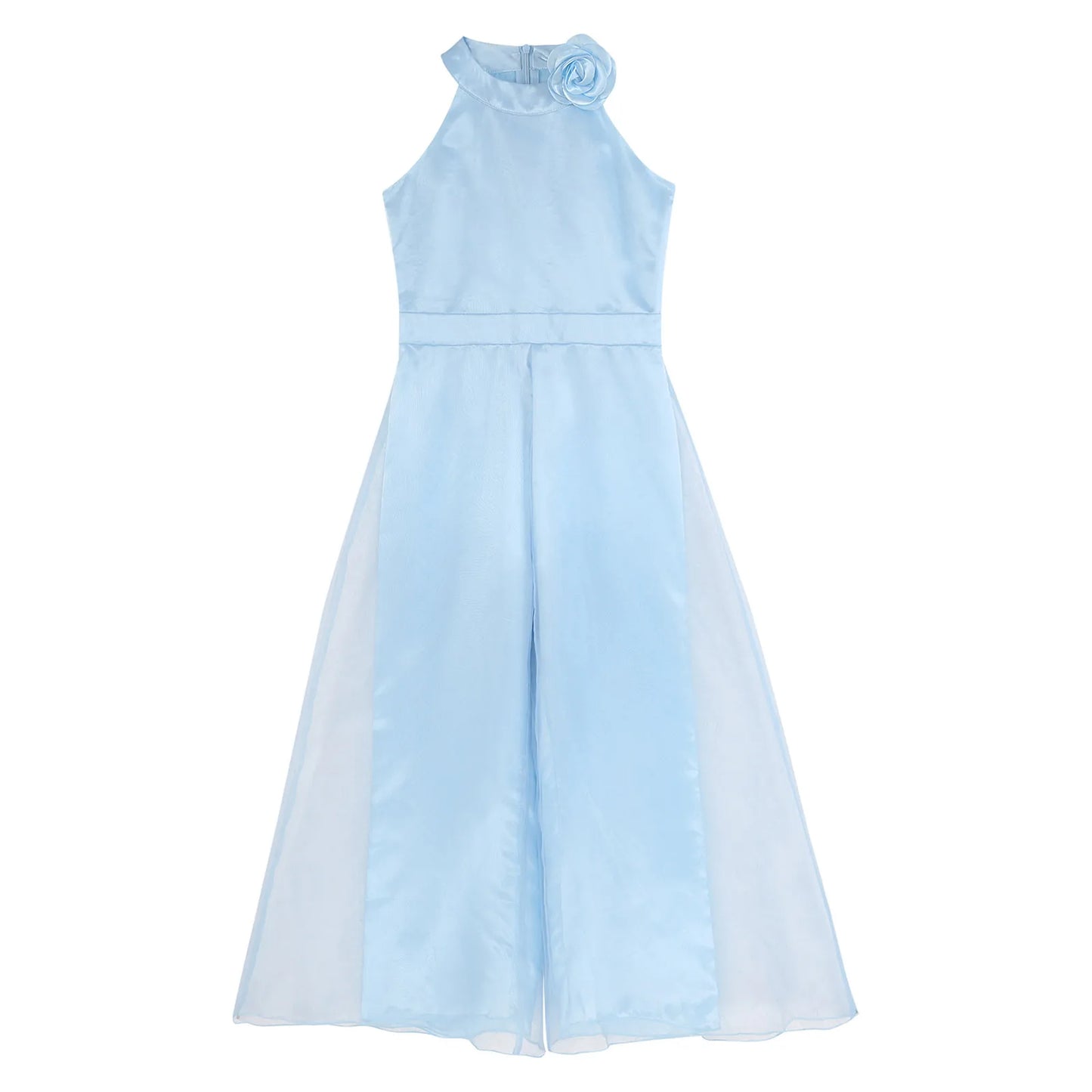 Girls Halter Neck Sleeveless Wide Leg Jumpsuit (6-14 YRS)