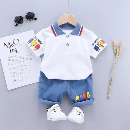 Boys T-shirt + Shorts Set (Age Newborn-5 YRS) Blue