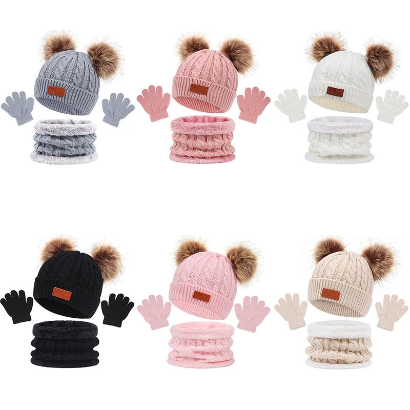 Baby/Toddler Hat Scarf & Gloves Set (Age 12M-5YRS)