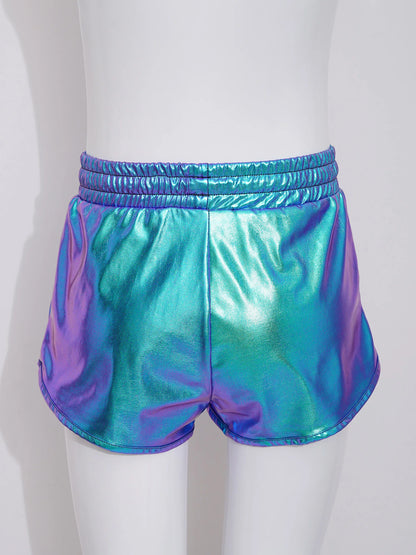 Girls Metallic Drawstring Shorts (Age 3-12 YRS)