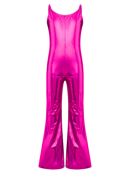 Girls Metallic Gymnastic Jumpsuit (Age 4-16YRS)