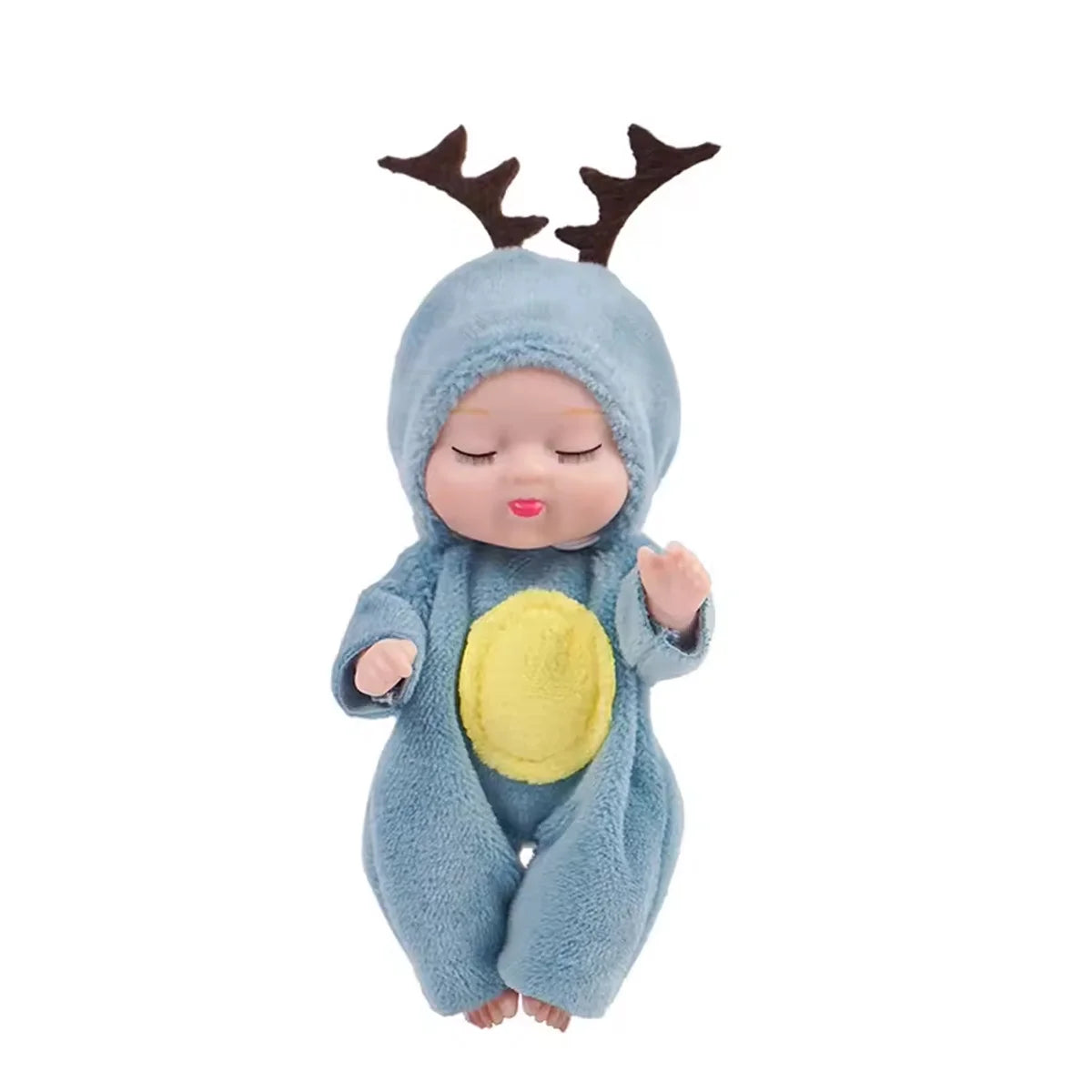 Mini Reborn Doll Kit – 6-Piece Sleeping Baby Princess Set with Clothes & Accessories Multicolor D