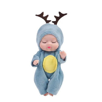 Mini Reborn Doll Kit – 6-Piece Sleeping Baby Princess Set with Clothes & Accessories Multicolor D