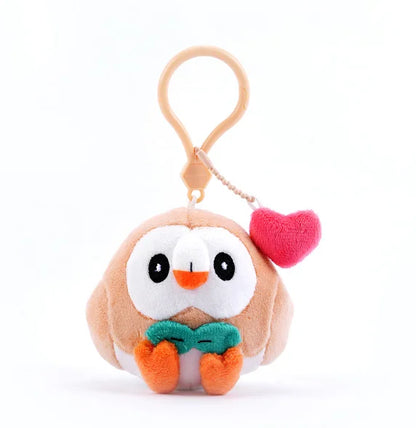 Cute Pokémon Plush Keychains Backpack Charms 7cm Rowlet