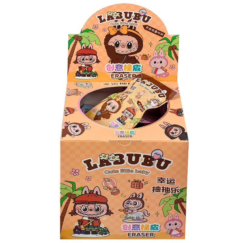 Blind Box Figures - Labubu & Pokémon Erasers- 32 Pack Labubu