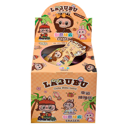 Blind Box Figures - Labubu & Pokémon Erasers- 32 Pack Labubu