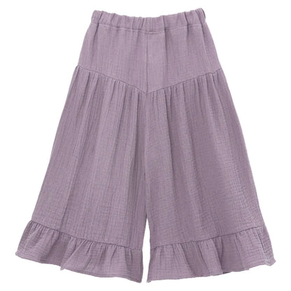 Girls Wide Leg Ruffled Trousers (Age 6M-8YRS)