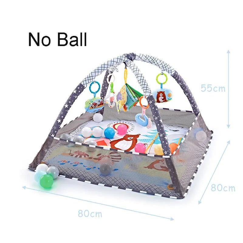 Baby Crawling Play Mat Multifunction Fence Activity Gym Grey