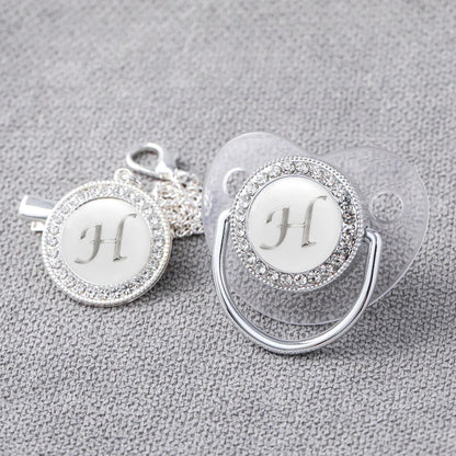 Baby Personalized Rhinestone Pacifier Luxury Clips
