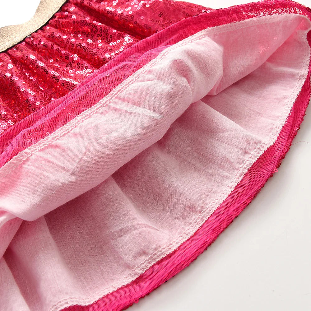 Girls Pink Sequin Skirt (Age 3-10YRS)