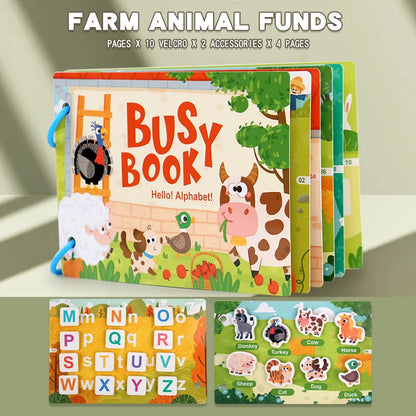 Montessori Busy Book Educational Toy NB145C1-Letter