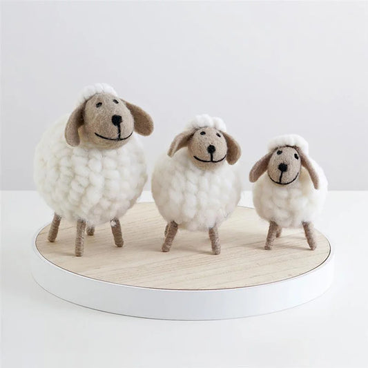 Plush Mini Felt Sheep Stuffed Toy 11-16cm