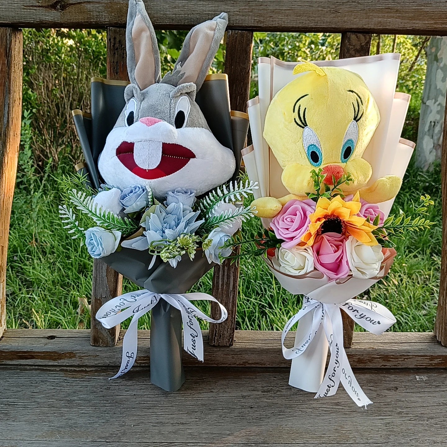 Lilo & Stitch Plush Flower Model Bouquet | Soft Plush Rose Bouquet - Valentines Gift