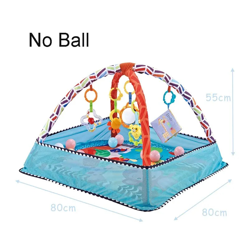Baby Crawling Play Mat Multifunction Fence Activity Gym Blue