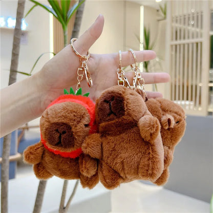Plush Capybara Stuffed Keychain Toy - 12-15cm