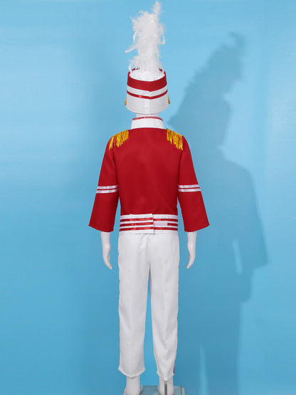 Boys/Girls Nutcracker Drum and Trumpet Team Costume (Age 4-12YRS)