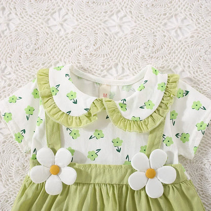 Baby Girls Summer Cotton Flower Dress (Age 6M-24M)