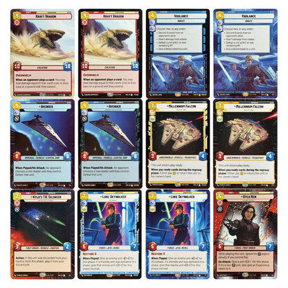 Star Wars Unlimited Proxy Card Set – Red Command Series | Boba Fett, Bodhi Rook, DJ Tech, Aggression & Barrage | Casual Play & Display