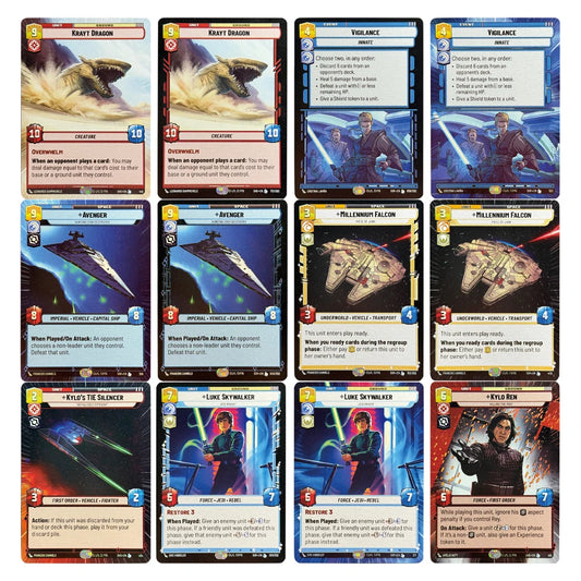 Star Wars Unlimited Proxy Card Set – Red Command Series | Boba Fett, Bodhi Rook, DJ Tech, Aggression & Barrage | Casual Play & Display