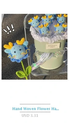 Crochet Flower Sunflower Gift Bouquet