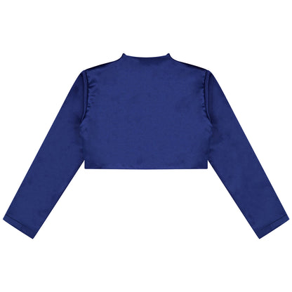 Kids Girls Long Sleeve Satin Shrug Jacket (Age 4-14 YRS)