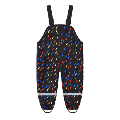Toddler Rain Adjustable Printed Waterproof Trousers Overalls (Age 18M-6YRS)