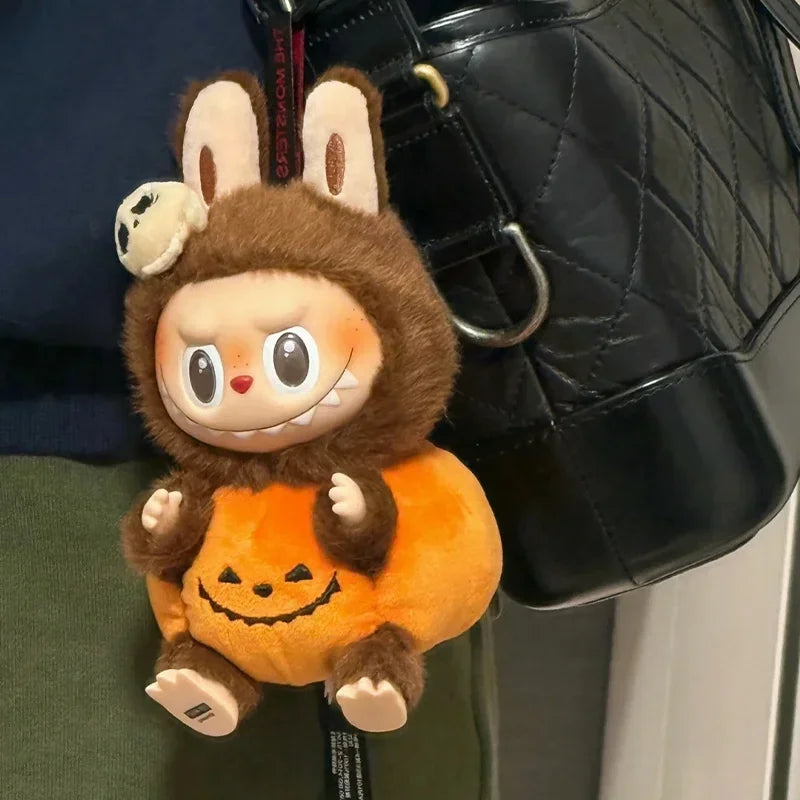 Labubu Happy Halloween Party Series-Sitting Pumpkin Vinyl Plush Pendant