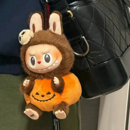 Labubu Happy Halloween Party Series-Sitting Pumpkin Vinyl Plush Pendant