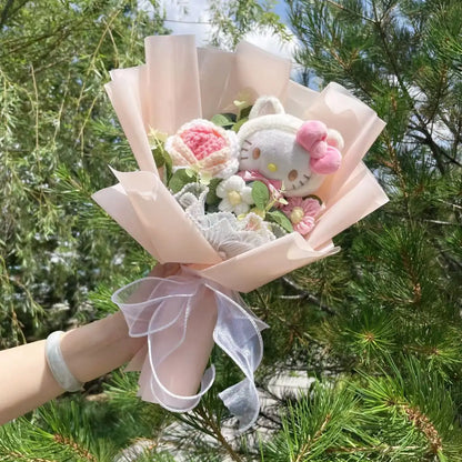 Hello Kitty Plush Flower Gift Bouquet – 35cm in Gift Box | Sanrio-Inspired Keepsake Arrangement