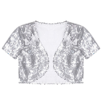 Girls Sequin Bolero Short Cardigan (Age 6-14 YRS)