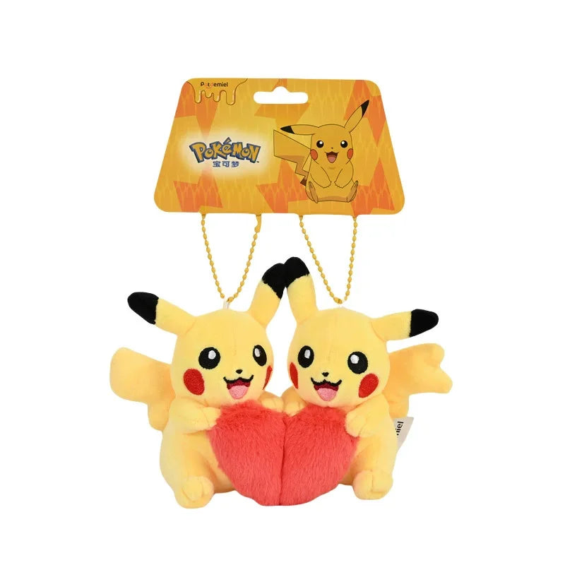 Cute Pokémon Plush Keychains Backpack Charms 8.5cm Pikachu A pair