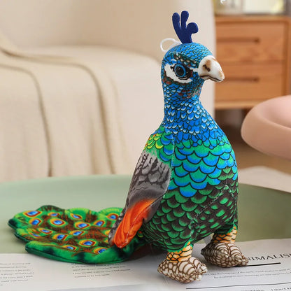 Plush Peacock Stuffed Toy - 25cm