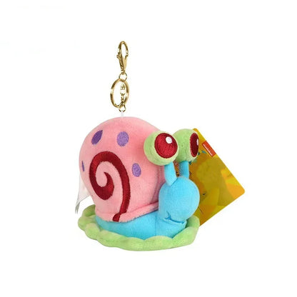 Plush SpongeBob Patrick Star Gary Squidward Tentacles Stuffed Keychain Pendant - 12cm